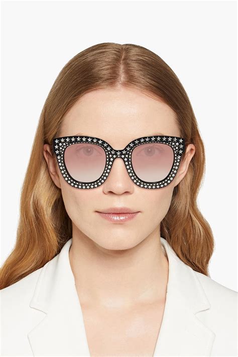 gucci crystal cat eye glasses|Gucci : Women's Cat Eye Sunglasses .